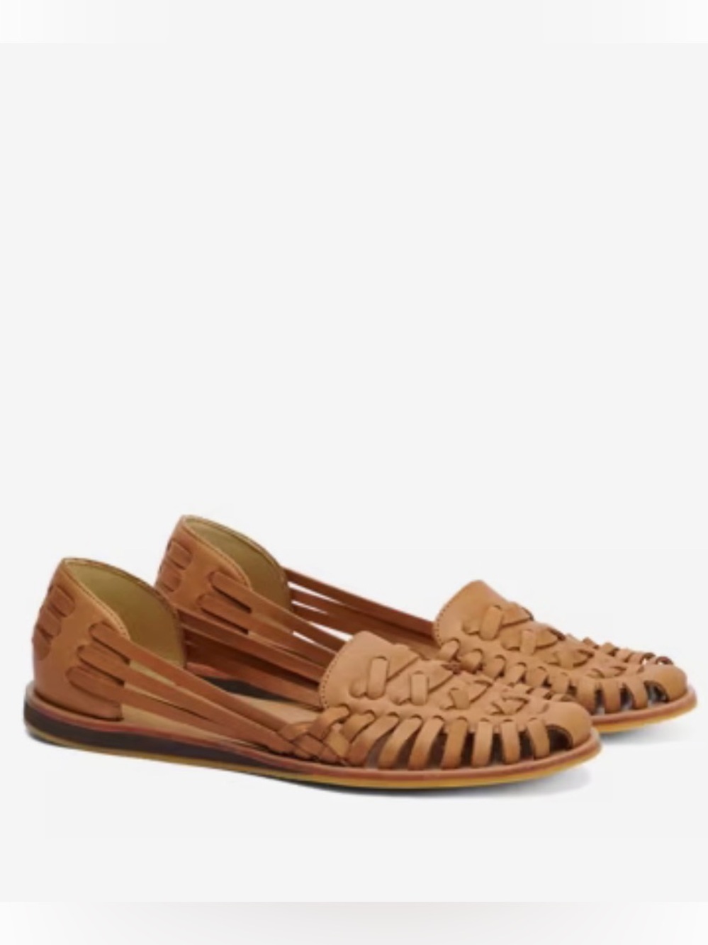 Nisola 10 Woven Leather Huarache Flats Boho Quiet Luxury Preppy Neutral Artisan